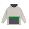 Colorblock Sherpa Kapüşonlu Sweatshirt “Bej”