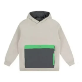Colorblock Sherpa Kapüşonlu Sweatshirt “Bej”