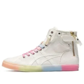 Double Clutch Süt Beyazı Retro Casual Yüksek Topuklu Ayakkabı “Beyaz Pembe”