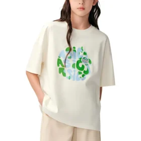 Earth Theme Logo T-Shirt “Beyaz”