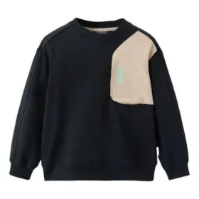 Renk Bloklu Kazak “Black Beige”
